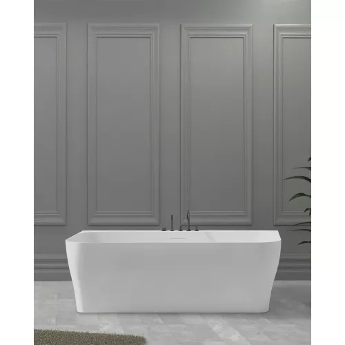 Ванна из искусственного камня ABBER Stein AS9616 белая матовая 170*80, изображение 3