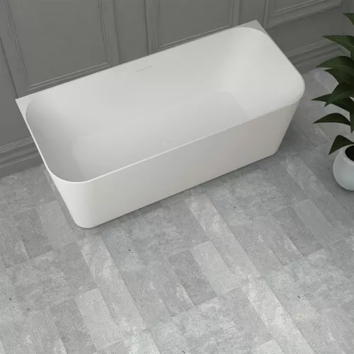 Ванна из искусственного камня ABBER Stein AS9617 белая матовая 170*75, изображение 2
