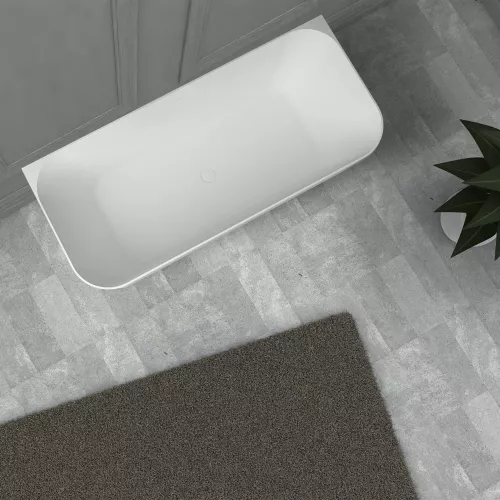 Ванна из искусственного камня ABBER Stein AS9617 белая матовая 170*75, изображение 3