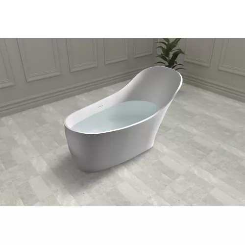 Ванна из искусственного камня ABBER Stein AS9618 белая матовая 170*75, изображение 3