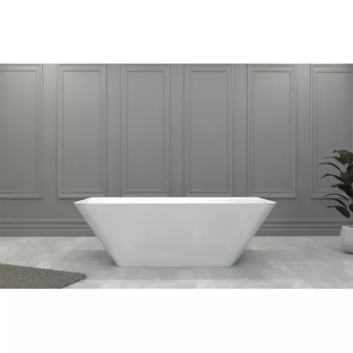 Ванна из искусственного камня ABBER Stein AS9619 белая матовая 180*85, изображение 2