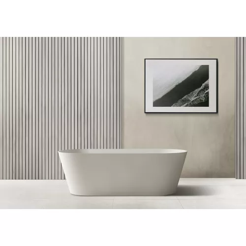 Ванна из искусственного камня ABBER Stein AS9622 белая матовая 165*70, изображение 2