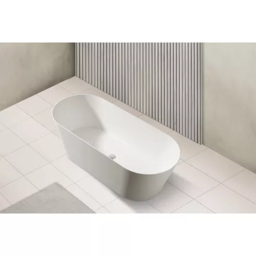 Ванна из искусственного камня ABBER Stein AS9622 белая матовая 165*70, изображение 3