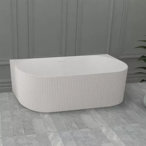 Ванна из искусственного камня ABBER Stein AS9630 белая матовая 170*75, изображение 2