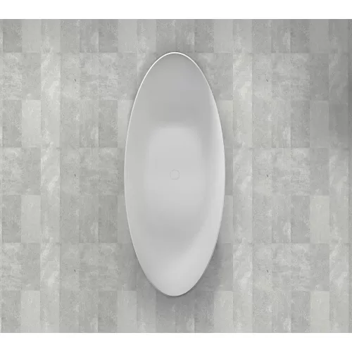 Ванна из искусственного камня ABBER Stein AS9633 белая матовая 180*80, изображение 4