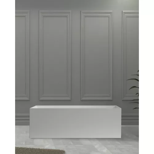 Ванна из искусственного камня ABBER Stein AS9640-1.5 белая матовая, Выбрать размер: 150*70, изображение 3