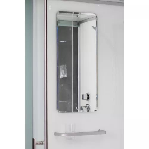 Душевая полукруглая кабина с крышей EST-80CR/EST-90CR/EST-100CR/EST-110CR, Цвет профиля: Хром, Выбрать размер: 90х90, изображение 17