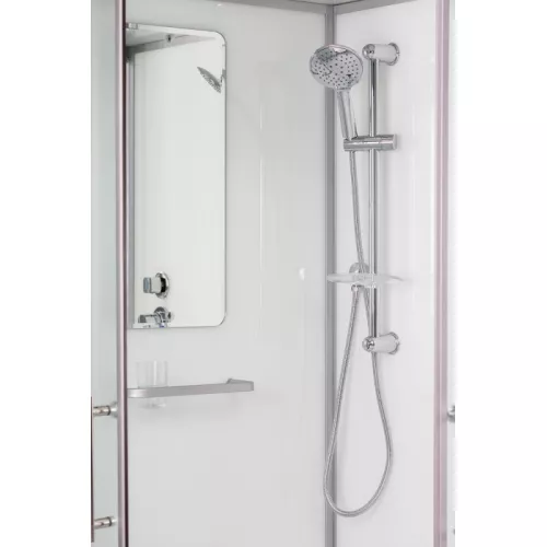 Душевая полукруглая кабина без крыши EST-80C/EST-90C/EST-100C, Цвет профиля: Хром, Выбрать размер: 80x80, изображение 4