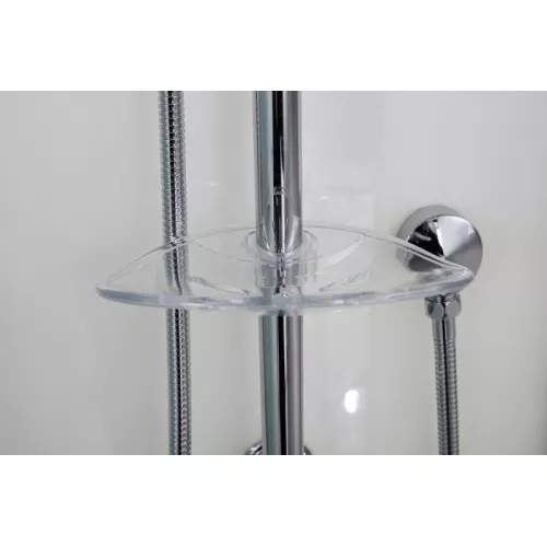 Душевая полукруглая кабина с крышей EST-80CR/EST-90CR/EST-100CR/EST-110CR, Цвет профиля: Хром, Выбрать размер: 90х90, изображение 8