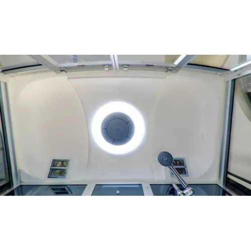 Душевая кабина прямоугольная Timo STANDART T-1140/1150/1170 высокий поддон, Цвет стекла: тонированное, Выбрать цвет: Хром, Выбрать размер: 140x88, Комплектация: гидромассаж, изображение 2