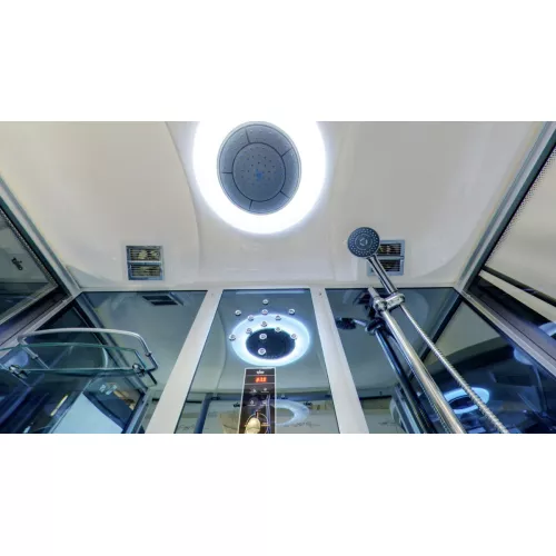 Душевая кабина прямоугольная Timo STANDART T-1140/1150/1170 высокий поддон, Цвет стекла: тонированное, Выбрать цвет: Хром, Выбрать размер: 140x88, Комплектация: гидромассаж, изображение 3