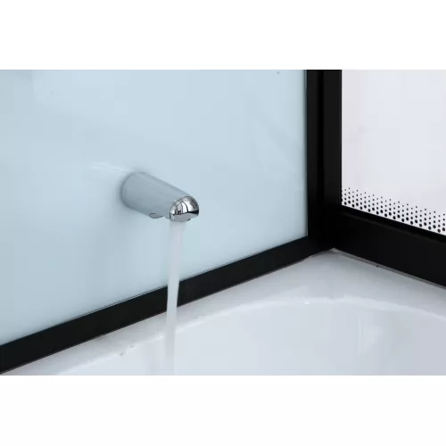 Душевая кабина прямоугольная Timo STANDART  T-6650/6670B высокий поддон, Цвет стекла: прозрачное, Выбрать цвет: Черный, Выбрать размер: 150x88, Комплектация: без гидромассажа, изображение 3