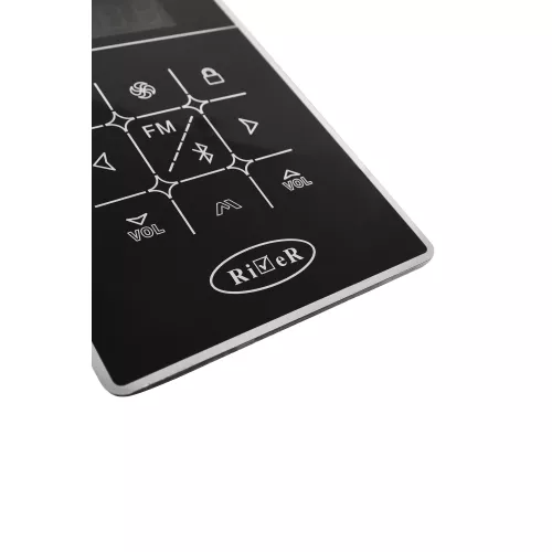 Душевая кабина четверть круга River TEMZA TH черная тонированные стекла  высокий поддон, Цвет стекла: тонированное, Цвет профиля: Хром, Выбрать цвет: Черный, Тип поддона: Высокий, Выбрать размер: 150x150, изображение 8