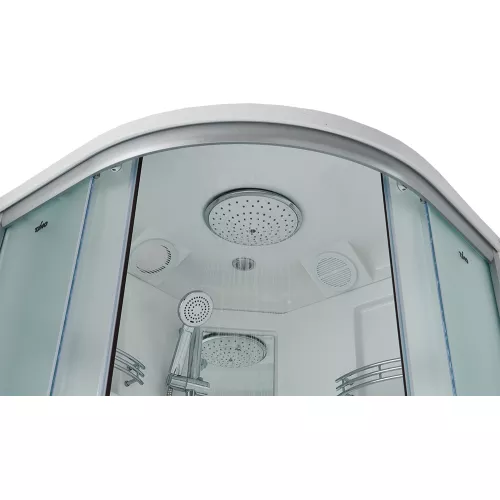Душевая кабина четверть круга Timo Standart Т-5590  , с Г/М, без Г/М, Цвет стекла: матовое, Цвет профиля: Хром, Тип поддона: Высокий, Выбрать размер: 90x90, Комплектация: с гидромассажем, изображение 2