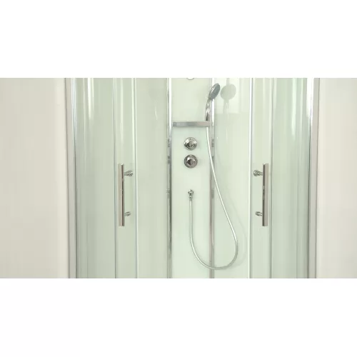 Душевая кабина асимметричная Timo Premium ILMA 902 L/R  120*80, Цвет стекла: прозрачное, Выбрать цвет: Хром, Ориентация: Левая, изображение 12