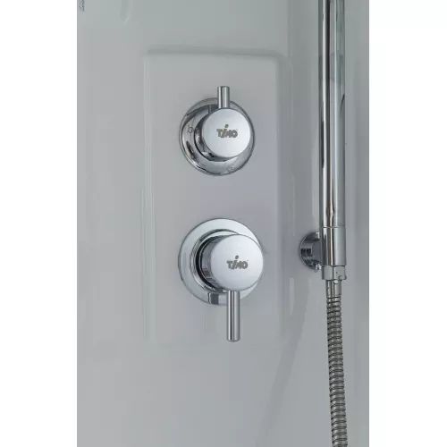Душевая кабина четверть круга Timo Standart Т-5590  , с Г/М, без Г/М, Цвет стекла: матовое, Цвет профиля: Хром, Тип поддона: Высокий, Выбрать размер: 90x90, Комплектация: с гидромассажем, изображение 8