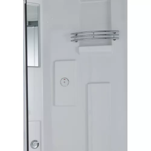 Душевая кабина четверть круга Timo Standart Т-5590  , с Г/М, без Г/М, Цвет стекла: матовое, Цвет профиля: Хром, Тип поддона: Высокий, Выбрать размер: 90x90, Комплектация: с гидромассажем, изображение 9