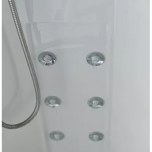 Душевая кабина четверть круга Timo Standart Т-5590  , с Г/М, без Г/М, Цвет стекла: матовое, Цвет профиля: Хром, Тип поддона: Высокий, Выбрать размер: 90x90, Комплектация: с гидромассажем, изображение 4