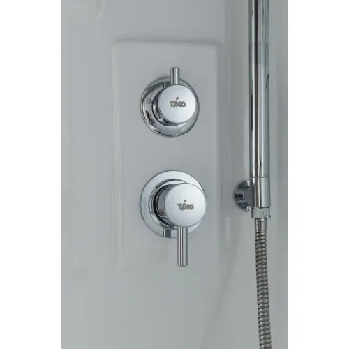 Душевая кабина асимметричная Timo STANDART T-5520 L/R высокий поддон, Цвет стекла: матовое, Выбрать цвет: Хром, Выбрать размер: 120x85, Ориентация: Левая, Комплектация: без гидромассажа, изображение 5