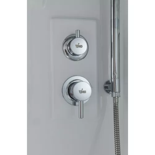 Душевая кабина асимметричная Timo STANDART T-5520 L/R высокий поддон, Цвет стекла: матовое, Выбрать цвет: Хром, Выбрать размер: 120x85, Ориентация: Правая , Комплектация: без гидромассажа, изображение 5