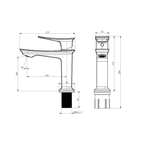 Смеситель для раковины ACWEN PE-11100MB черный матовый, Выбрать цвет:  черный матовый, изображение 11