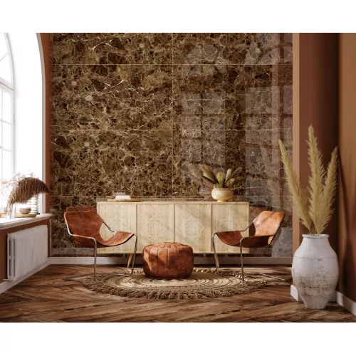 Керамогранит Dark Emperador_GT Коричневый  60x120 суперполировка, изображение 7