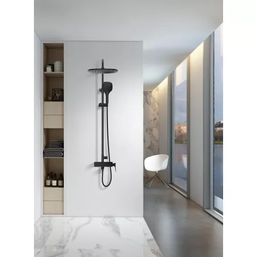 Душевая стойка ACWEN  17100MB  черный матовый, Выбрать цвет: Черный матовый, изображение 4