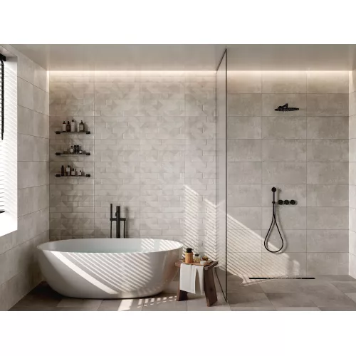 Настенная плита Quarto_GT светло-серый  30x60, Выбрать цвет: Светло-серый, изображение 8