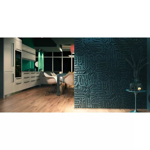 Панель гипсовая 3D ARTPOLE EX-MACHINA B //platinum/глянец/мат, Внешний вид: Рисунок B, изображение 2