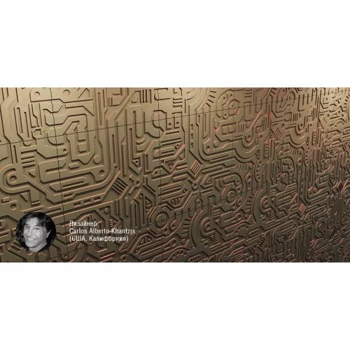 Панель гипсовая 3D ARTPOLE EX-MACHINA A //platinum/глянец/мат, Внешний вид: Рисунок А, изображение 4