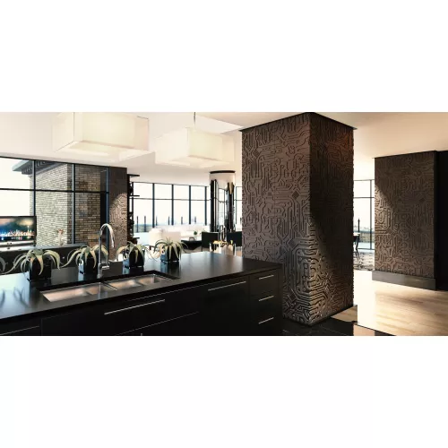 Панель гипсовая 3D ARTPOLE EX-MACHINA B //platinum/глянец/мат, Внешний вид: Рисунок B, изображение 4