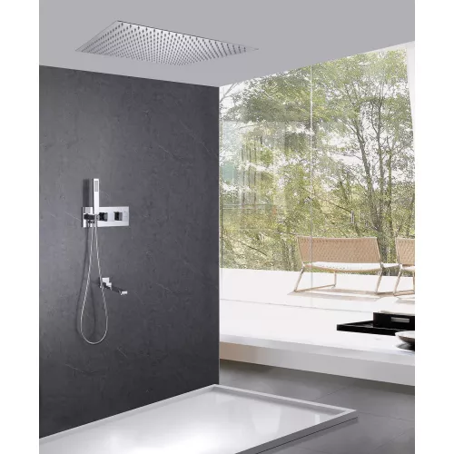Душевая система ABBER Daheim AF8254 скрытого монтажа с изливом, термостат, хром, Выбрать цвет: Хром, изображение 2
