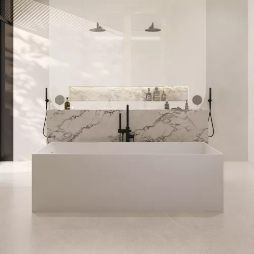 Ванна из искусственного камня ABBER Stein 180х76 белая матовая, изображение 11