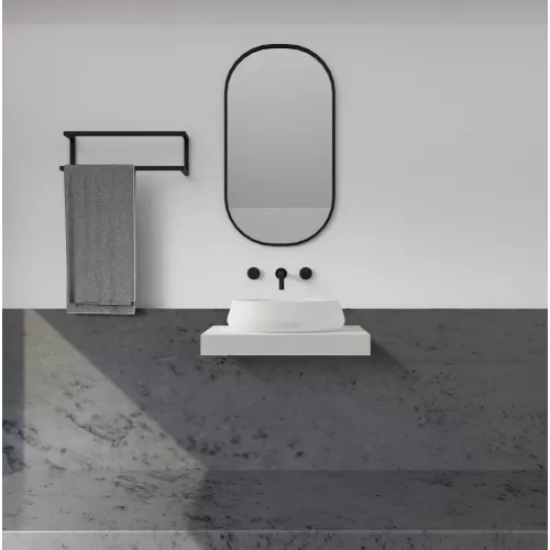 Раковина накладная ABBER Stein AS2605 белая матовая, изображение 3