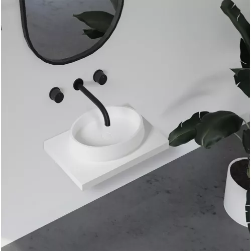 Раковина накладная ABBER Stein AS2605 белая матовая, изображение 4