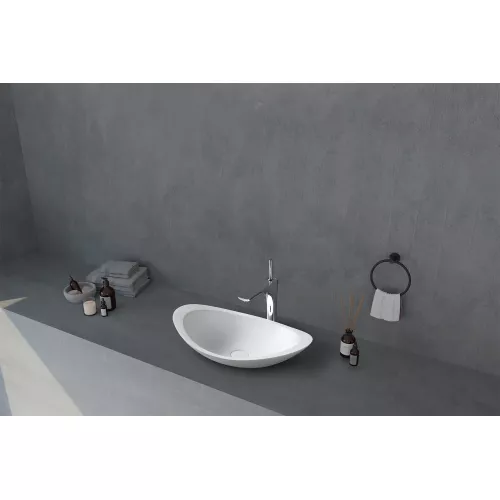 Раковина накладная ABBER Stein AS2606 белая матовая, изображение 2