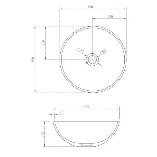 Раковина накладная ABBER Stein AS2608 белая матовая, изображение 5