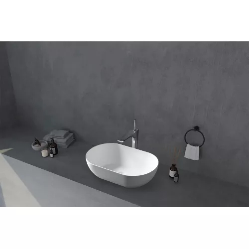 Раковина накладная ABBER Stein AS2611 белая матовая, изображение 2