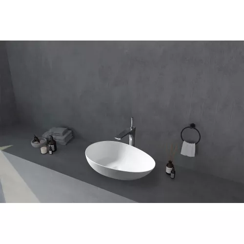 Раковина накладная ABBER Stein AS2615 белая матовая, изображение 2