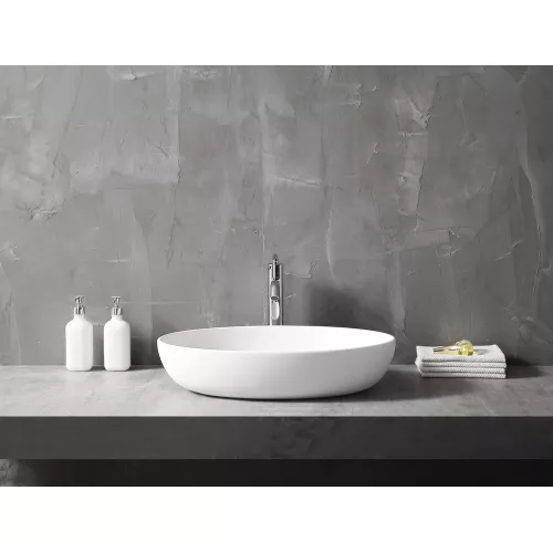 Раковина накладная ABBER Stein AS2619 белая матовая, изображение 3