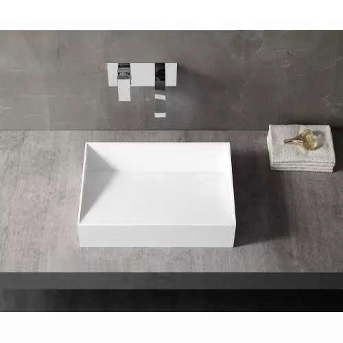 Раковина накладная ABBER Stein AS2623 белая матовая, изображение 3