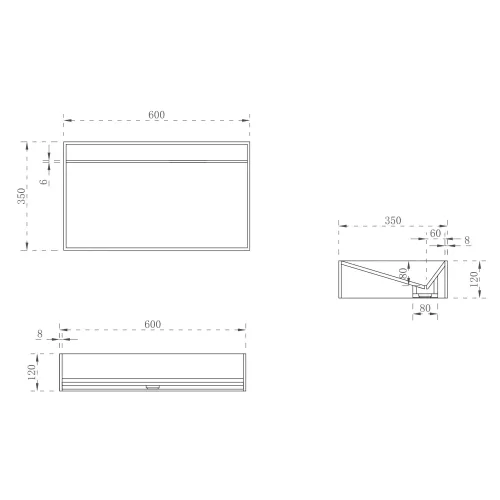 Раковина накладная ABBER Stein AS2623 белая матовая, изображение 4