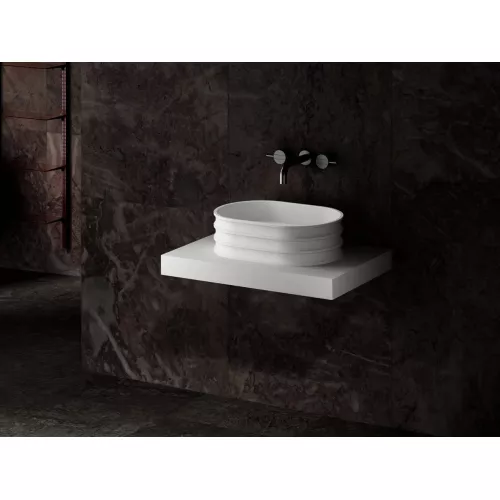 Раковина накладная ABBER Stein AS2650 белая матовая, изображение 2