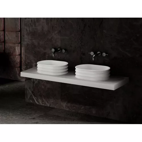 Раковина накладная ABBER Stein AS2650 белая матовая, изображение 4