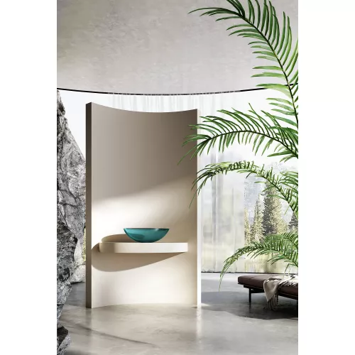 Раковина накладная прозрачная ABBER Kristall AT2802Aquamarin бирюзовая, Выбрать цвет: Бирюзовый, изображение 3