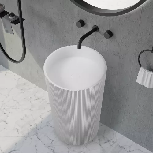 Раковина отдельностоящая ABBER Stein AS2501-H белая матовая, Выбрать цвет: Белый