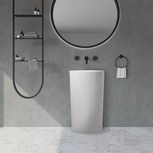 Раковина отдельностоящая ABBER Stein AS2501-H белая матовая, Выбрать цвет: Белый, изображение 2