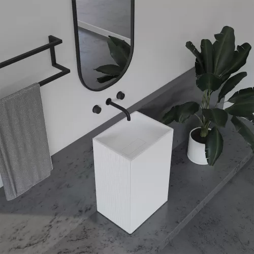 Раковина отдельностоящая ABBER Stein AS2503-H белая матовая, изображение 2