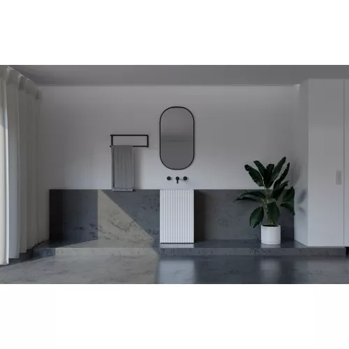 Раковина отдельностоящая ABBER Stein AS2503-H белая матовая, изображение 4