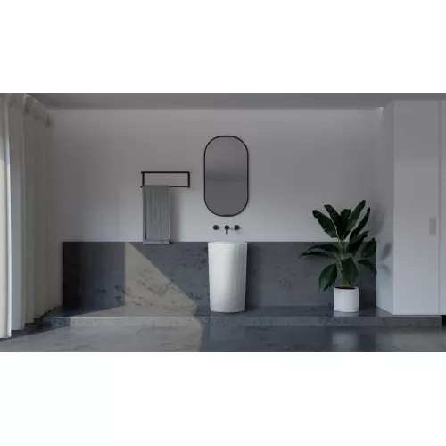 Раковина отдельностоящая ABBER Stein AS2504-H белая матовая, изображение 3